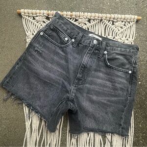 Madewell Washed Black Jean Shorts Size 25